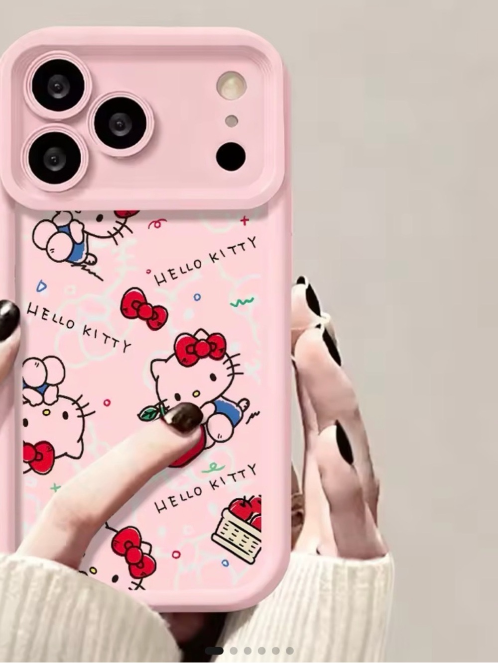 Hello Kitty Pink Protective Phone Case - Cute Cartoon Design